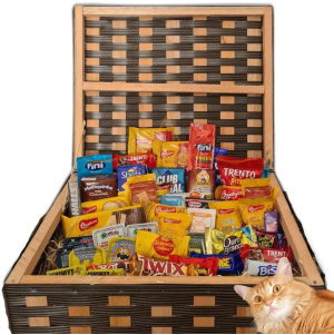 Cesta No Baú Café Da Manhã E Chocolate Presente 52 Itens