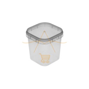 Potes Quadrados Bolo No Pote Lacre Plástico 500ml Com 50Un