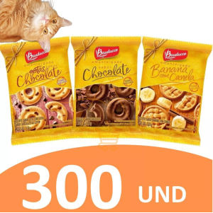 Biscoito Individual Sache Sortido Amanteigado Bauducco 300un