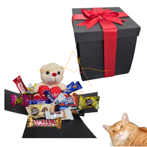 Cesta Surpresa Na Caixa Chocolate Pelucia Explosão Presente