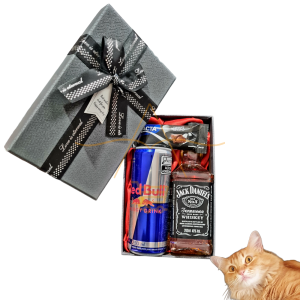 Cesta Na Caixa Dia dos Pais Whisky Chocolate Red Presente