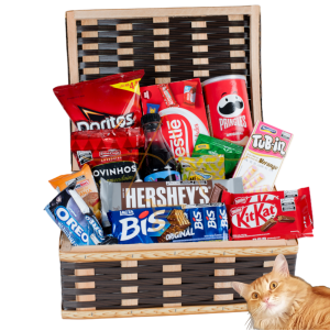 Cesta Bau De Cafe Da Manhã Chocolate Presente Aniversario Surpresa