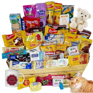 Cesta De Cafe Da Manha Completa Premium + Caneca E Ursinho