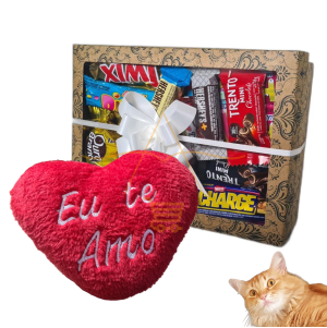 Cesta De Chocolate 22 Itens Na Caixa Presente Lembrança Pelucia Coração