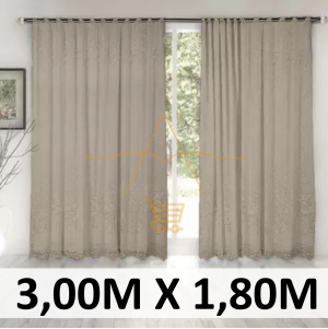 Cortina C/ Forro Classica Desert Roseiral